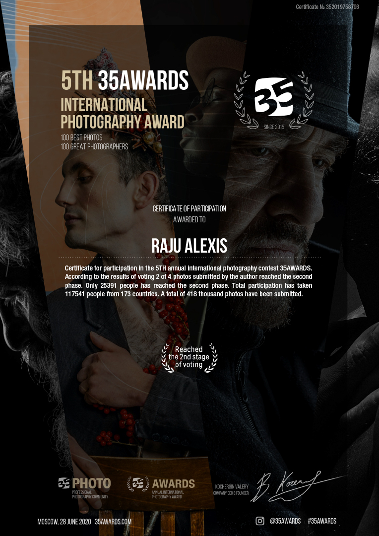 35AWARDS Certificate